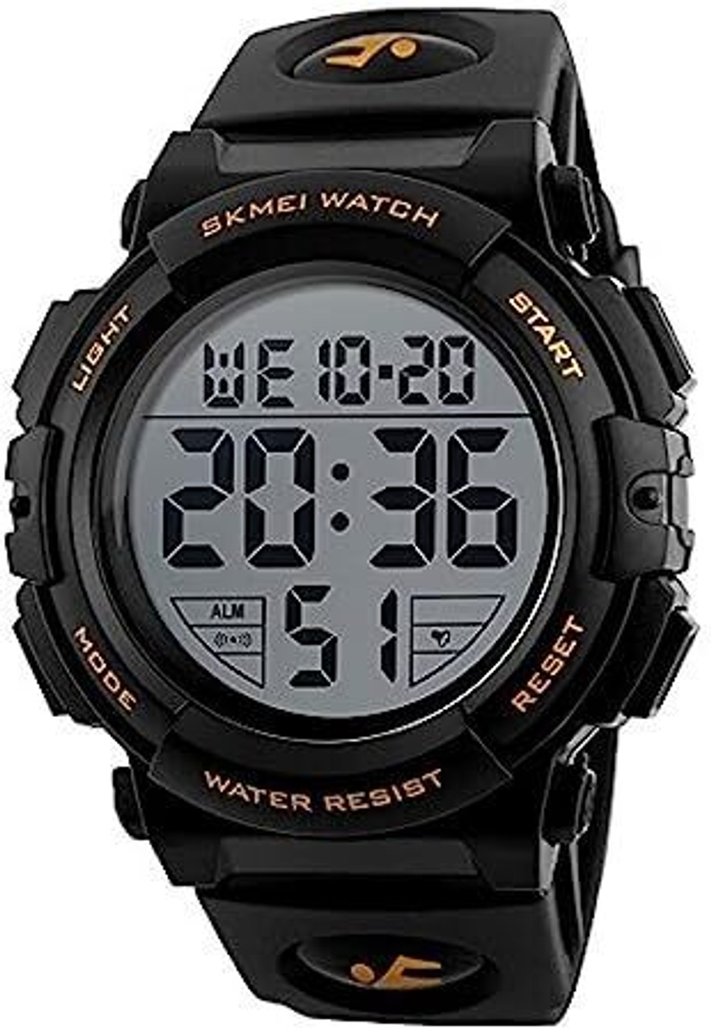 Image of Gangtok Hub Nano Glass for SKMEI Men's Digital Sports Watch, LED Square Large Face Analog Quartz Wrist Watch with Multi-Time Zone Waterproof Stopwatch - 1258 (Pack of 1)