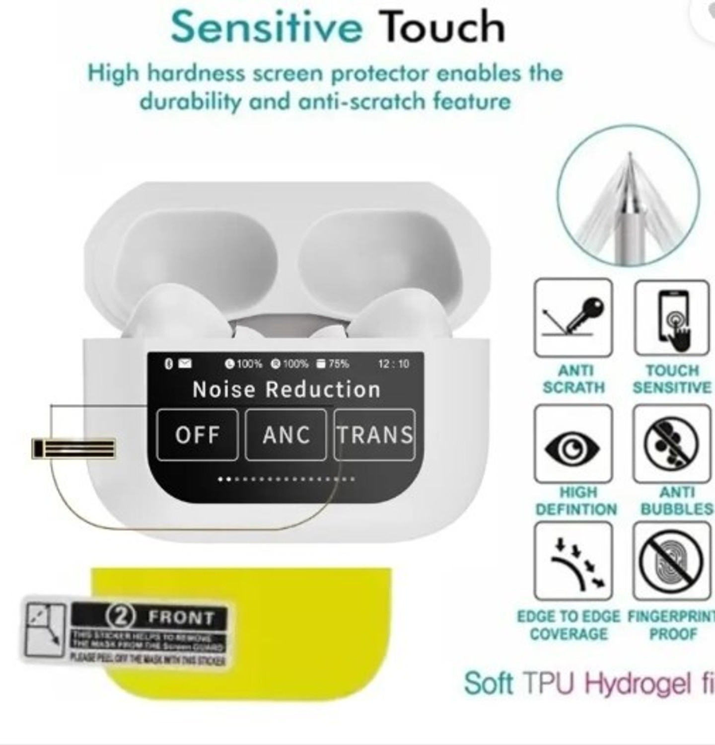 Image of ANI Nano Glass for ACwO Dwots Touch TWS in Ear Earbuds Hd Touch Display - Copy (6) (Pack of 1)
