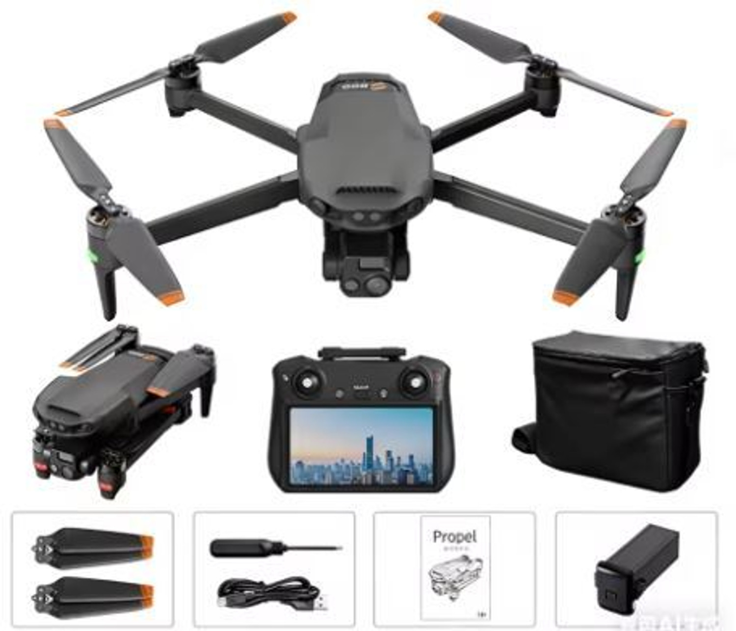 Image of DRONE Nano Glass for Mini 3 (DJI RC), Lightweight 3x Mechanical Gimbal Drones with Camera for Adults 4K (Pack of 2)