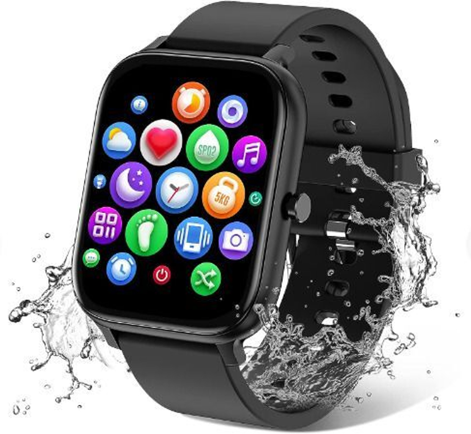 Image of Shivana T500 Max 1.92 inchHD Display Bluetooth Calling, Music Mode Smartwatch Smartwatch (Black Strap, Free Size)