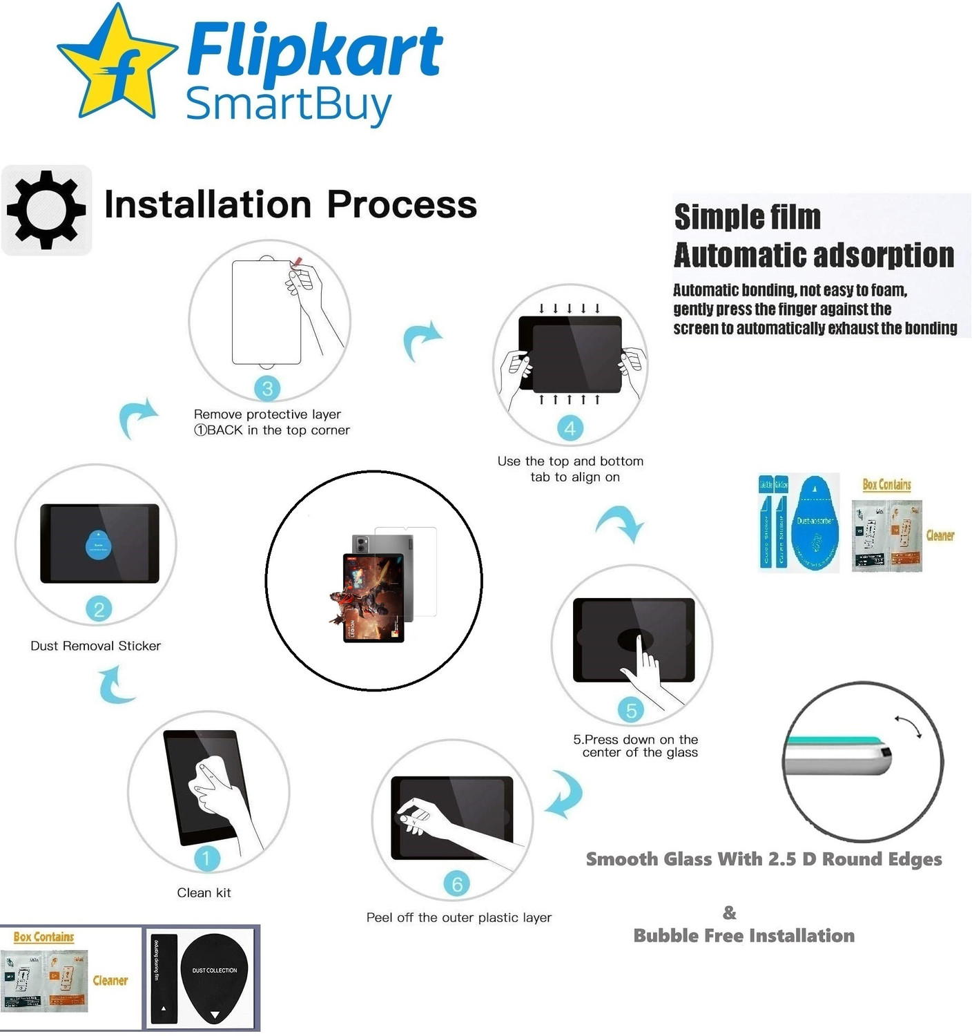 Image of Flipkart SmartBuy Tempered Glass Guard for Lenovo Legion 8.8 inch (Pack of 1)