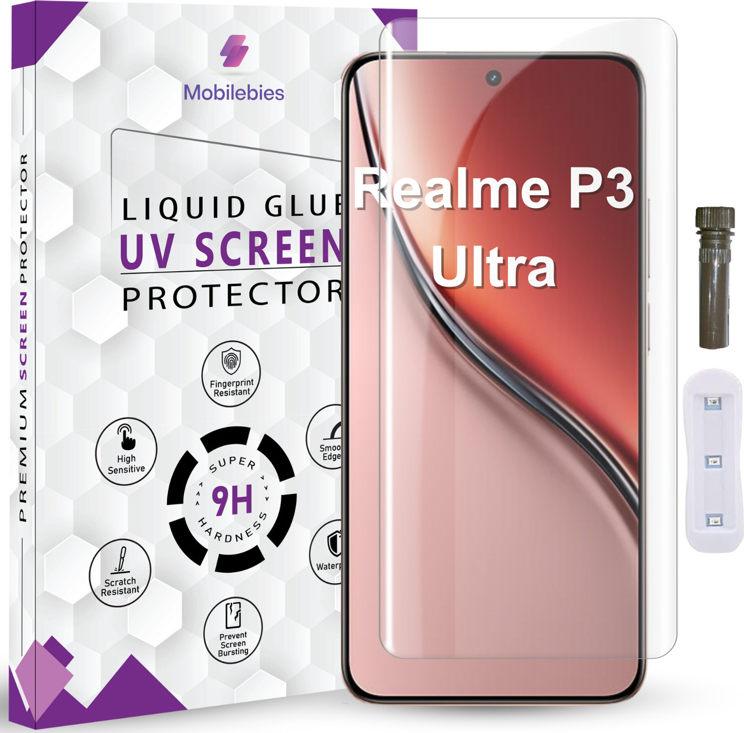 Image of Urban Shield Edge To Edge Tempered Glass for Realme P3 Ultra (Pack of 1)