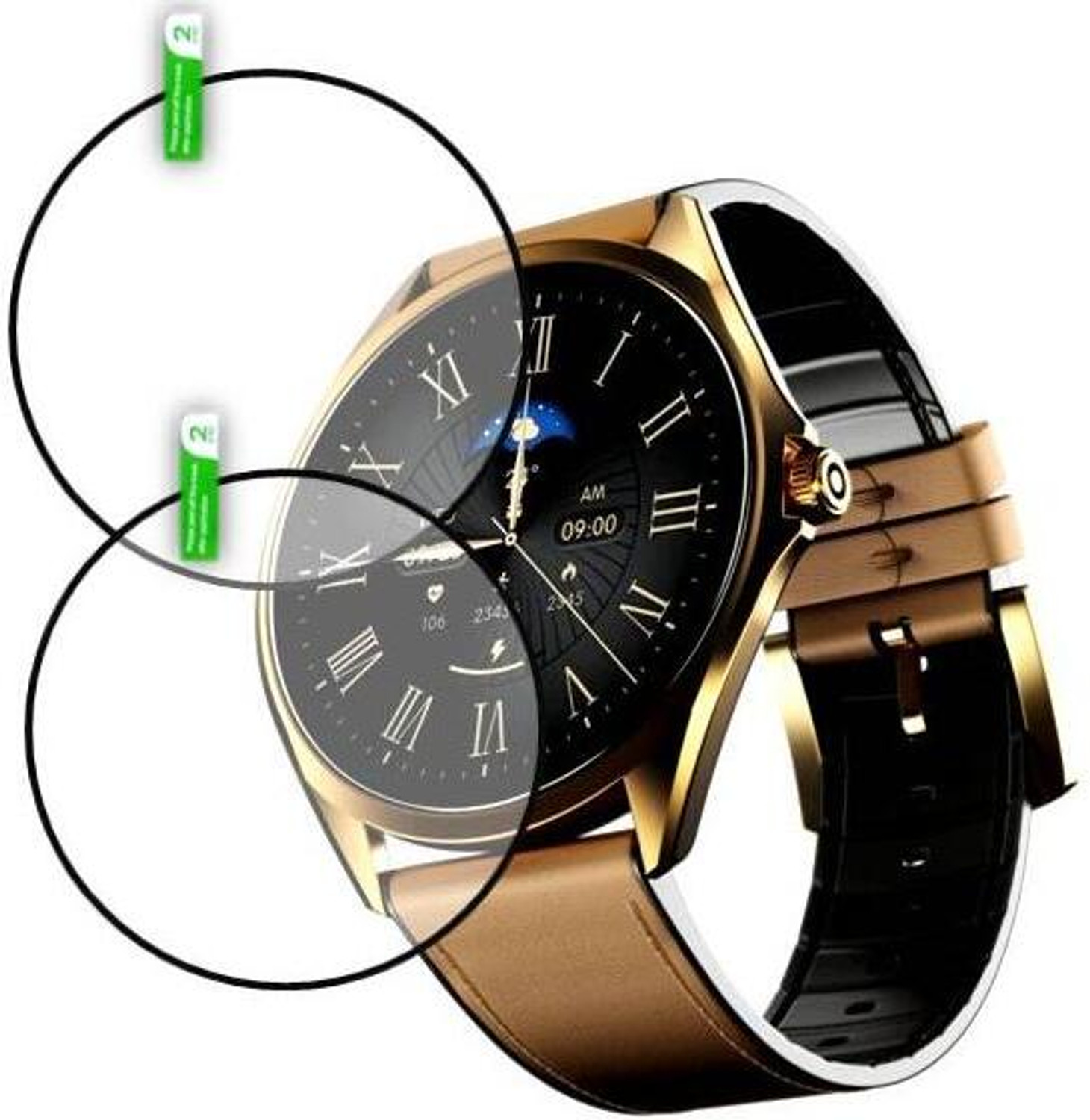 Image of Gangtok Hub Nano Glass for SKMEI Men's Digital Sports Watch, LED Square Large Face Analog Quartz Wrist Watch with Multi-Time Zone Waterproof Stopwatch - 1258 (Pack of 1)