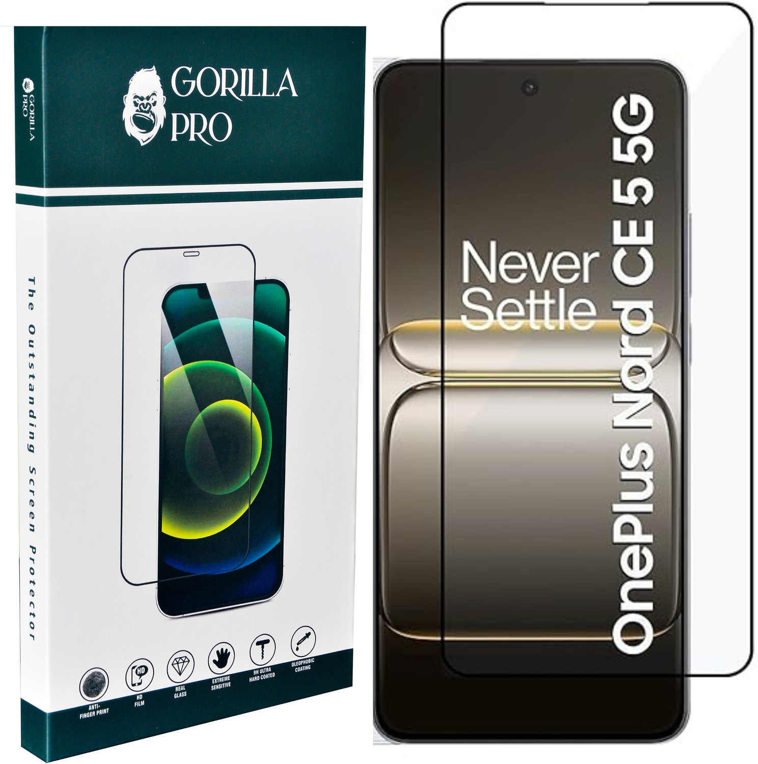 GORILLA PRO Tempered Glass Guard for OnePlus Nord CE 5 5G - Image 1