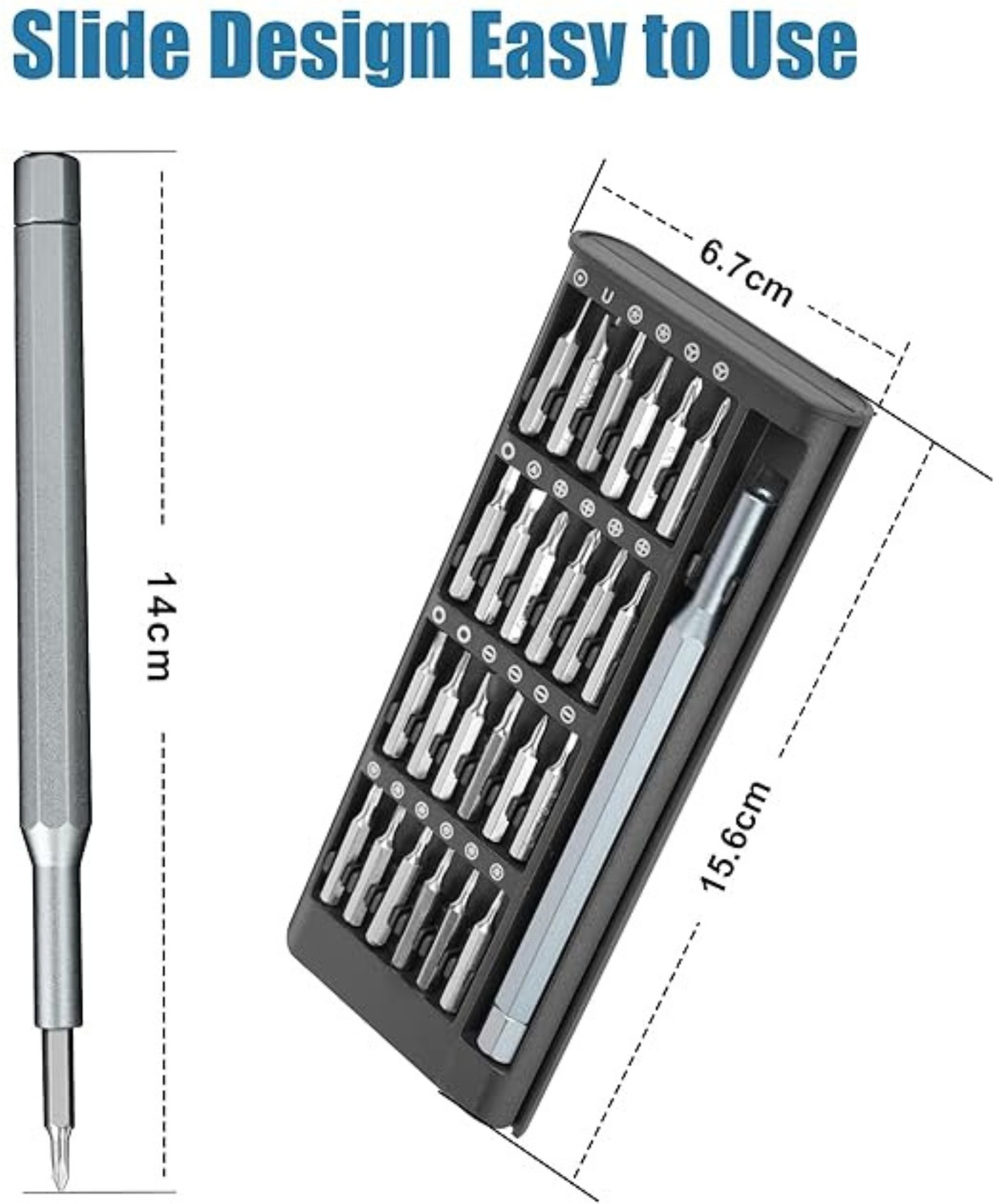 Image of KlikNest 24 IN 1Precision Screwdriver Set with Magnetic Bits for Mobile Laptop Repair Precision Screwdriver Set (Pack of 2)