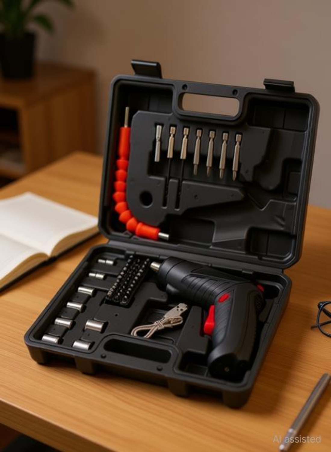 Image of RVEnterprise 47 in 1 Electric Screwdriver USB rechargeable mini Cordless Drill Screwdriver Precision Screwdriver Set (Pack of 1)