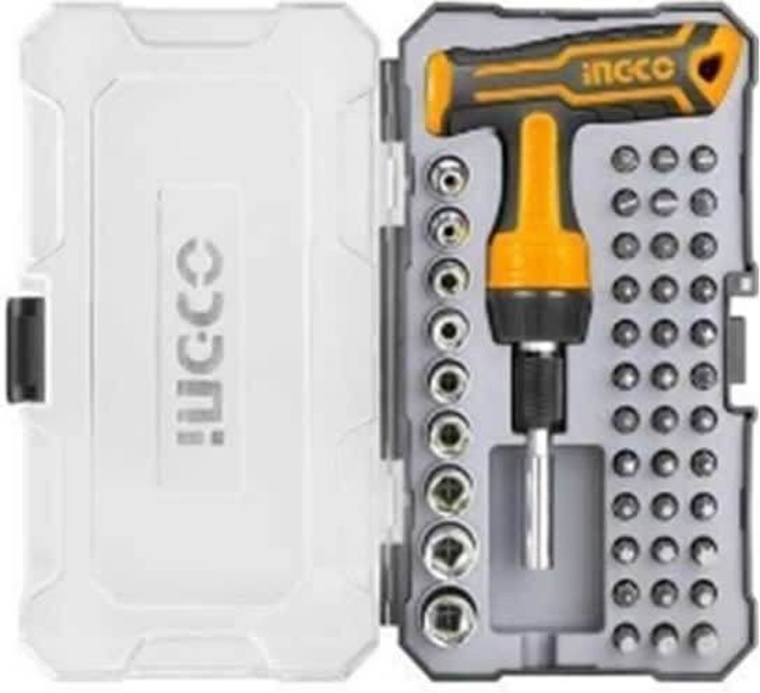 Image of INGCO 47PCS /SET T-Handle Wrench Screwdriver Set HKSDB0478 Ratchet Screwdriver Set (Pack of 47)