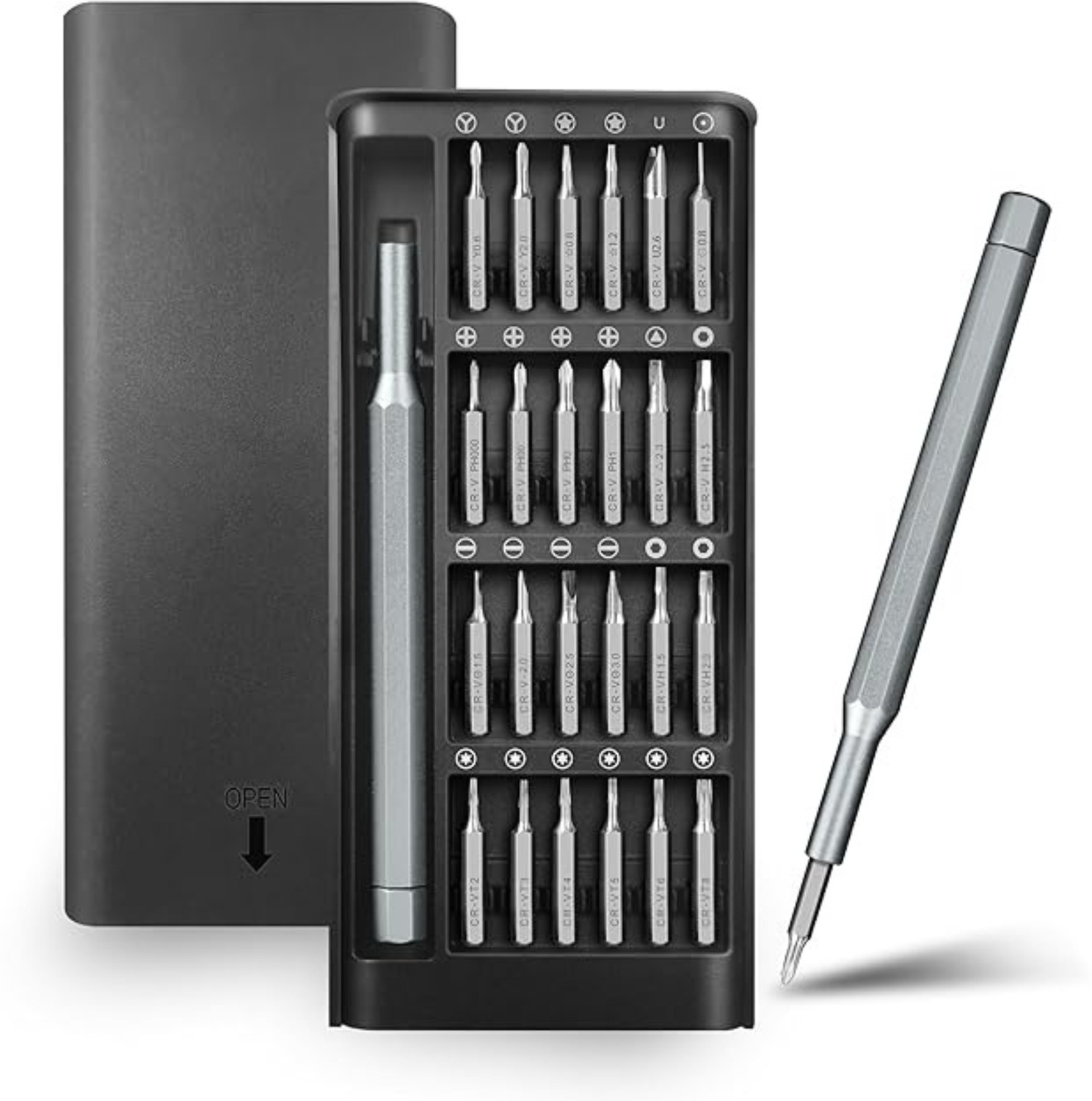 Image of KlikNest 24 IN 1Precision Screwdriver Set with Magnetic Bits for Mobile Laptop Repair Precision Screwdriver Set (Pack of 2)