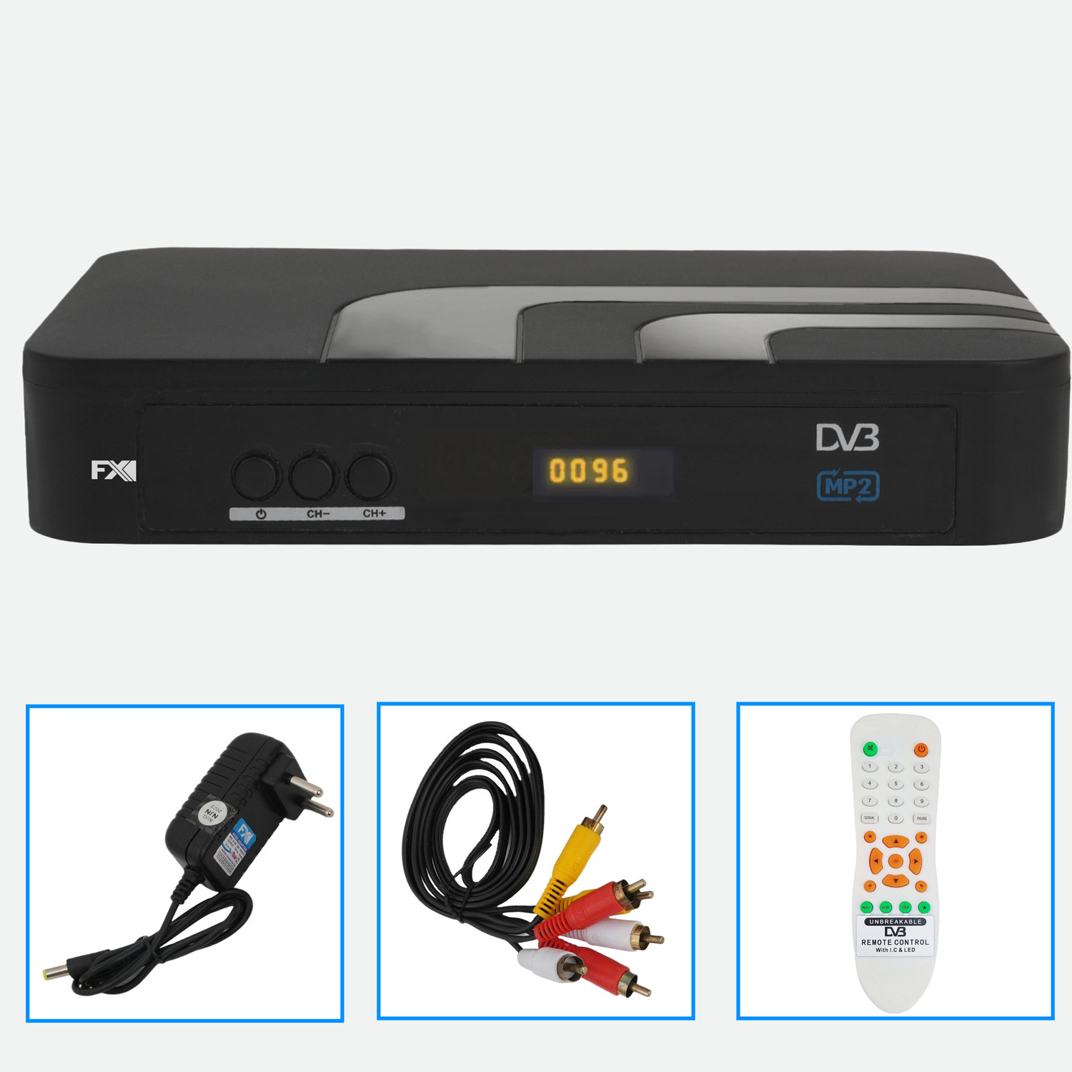 Image of FXI DVB 320 DTH MPEG-2 Free To Air DD Free Dish Channels Digital Set Top Box Media Streaming Device (Black)