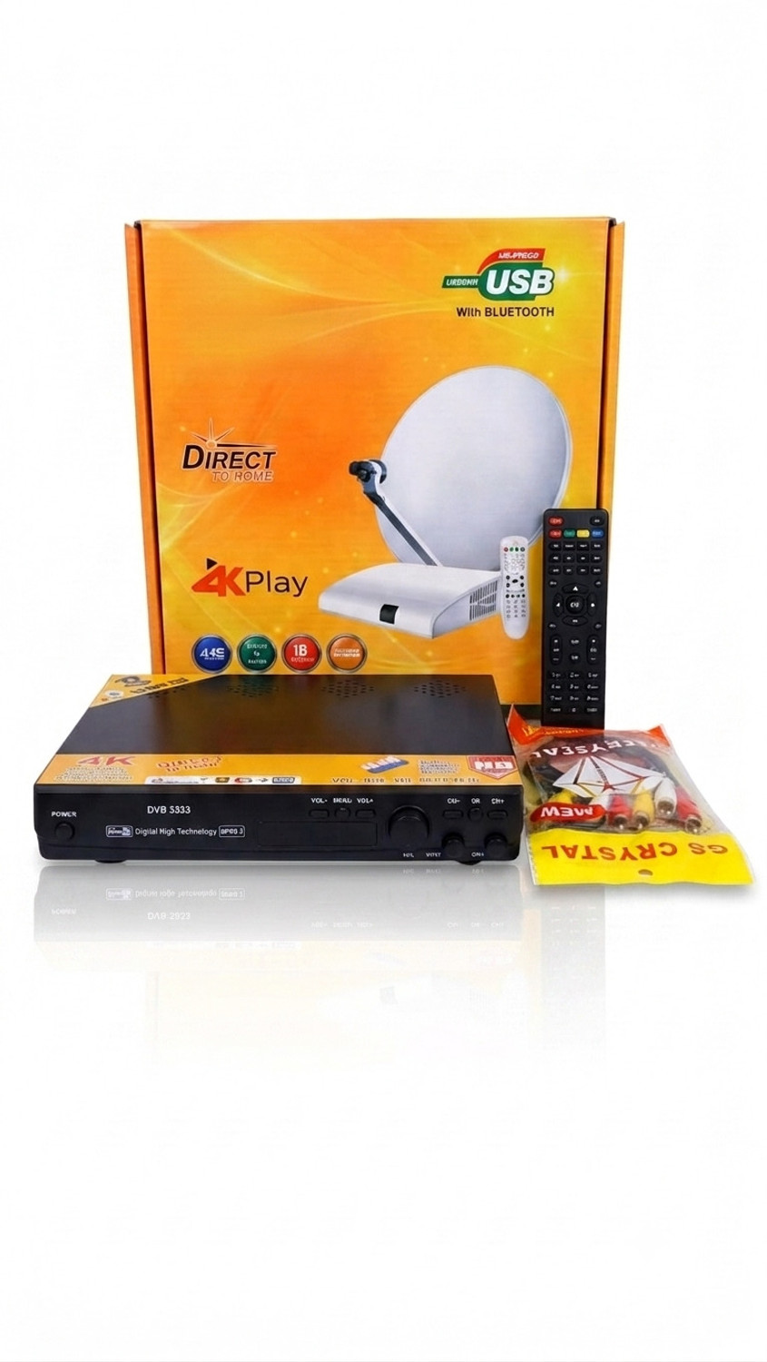 Image of FXI DVB 320 DTH MPEG-2 Free To Air DD Free Dish Channels Digital Set Top Box Media Streaming Device (Black)