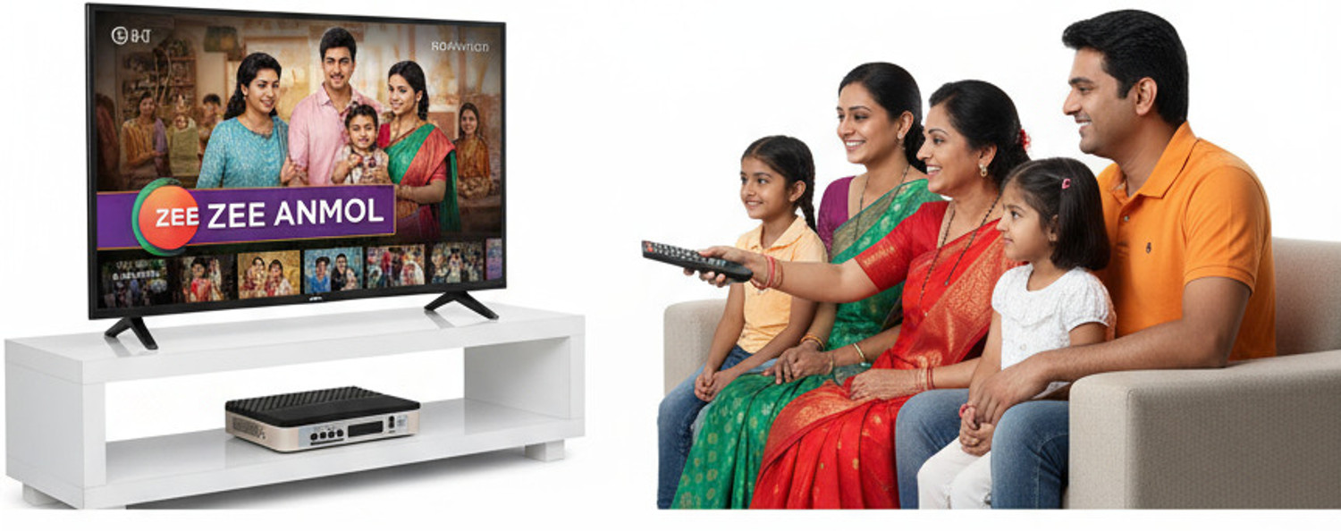 Image of Samcon MPEG-4 HD Set Top Box | 150+ Free TV Channels | DD Free Dish Media Streaming Device (Black Punch)
