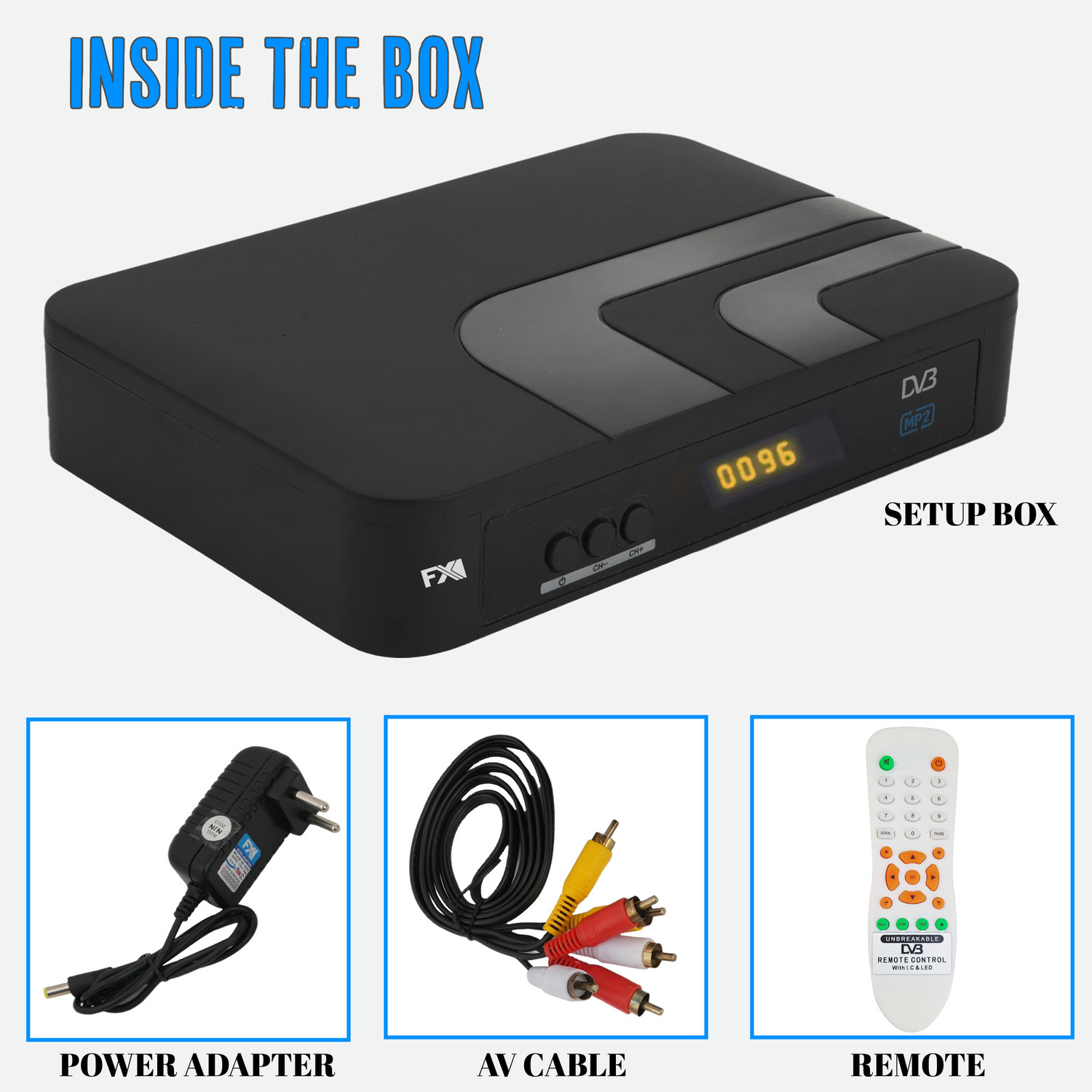 Image of FXI DVB 320 DTH MPEG-2 Free To Air DD Free Dish Channels Digital Set Top Box Media Streaming Device (Black)