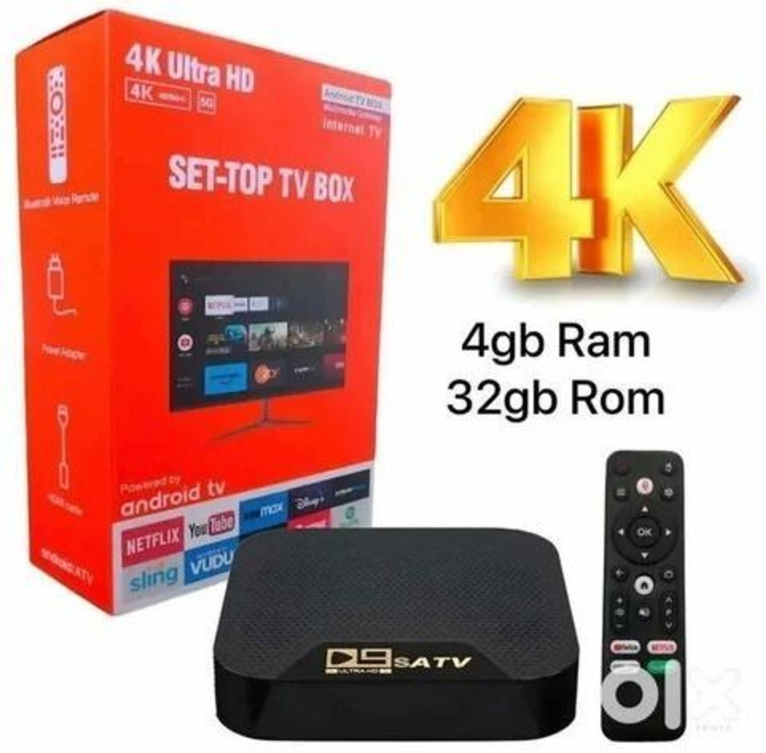 Image of MVC ENTERPRISE 4K set top 4 Media Streaming Device (Black)