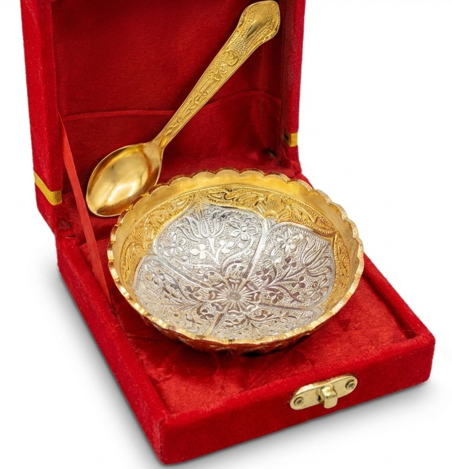 AYERA Gold & Silver Plated Bowl and Spoon Set - Image 6