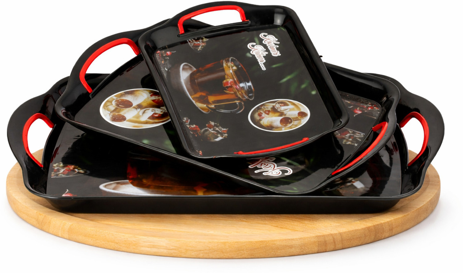 Image of Flipkart SmartBuy 4-Piece Red Stainless Steel Serving Casserole Handi Set with Lids & 2 S.Spoon Gravy Boat, Bowl, Butter Dish, Dish, Gravy Bucket Serving Set (Pack of 6)