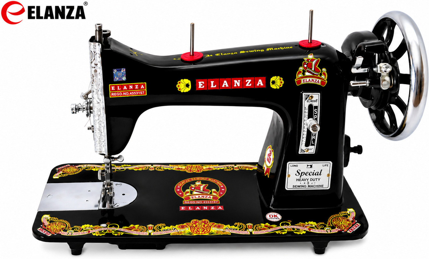 Image of SINGER Utsav Composite SPM 850 Manual Sewing Machine 1 built-in stitches 850 SPM 1 Warranty Black