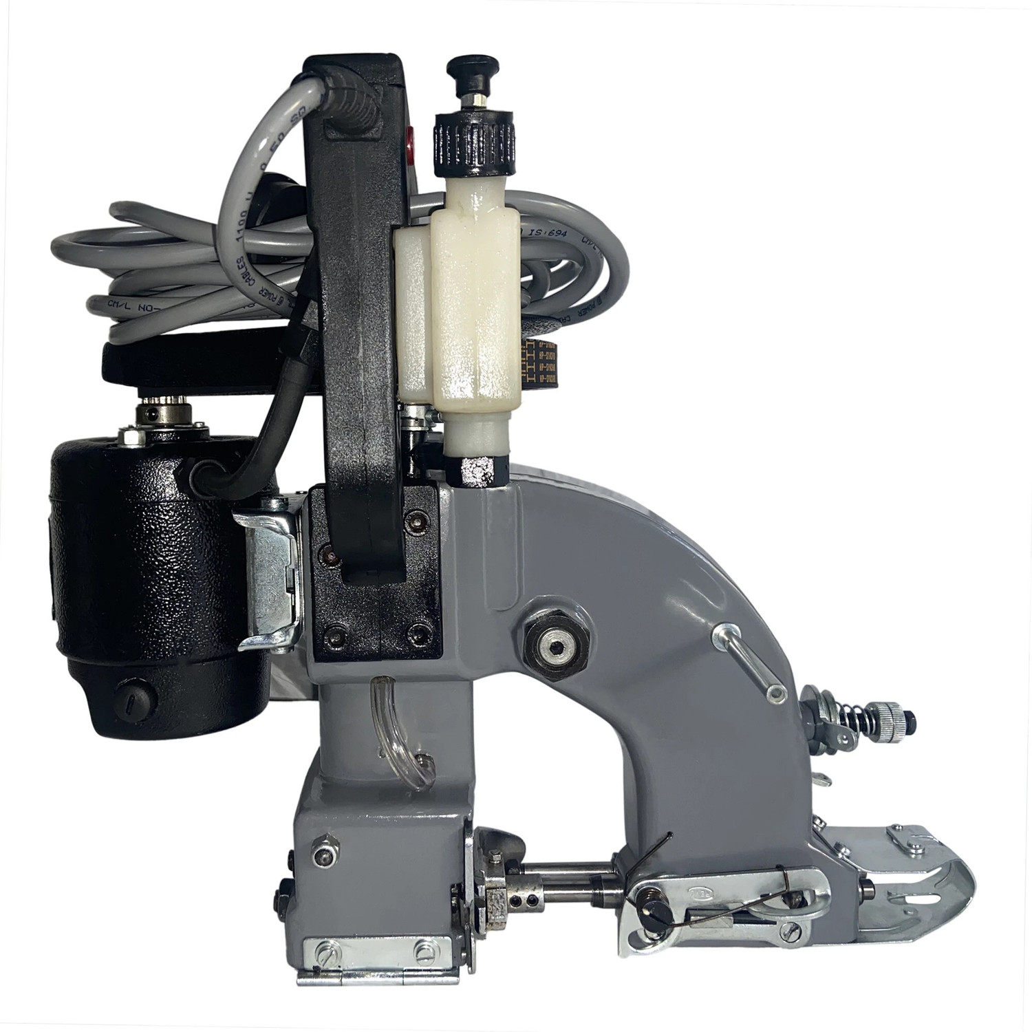 Image of REVO Bag Closer Sewing Machine - Single Needle, Single Thread DA Electric Sewing Machine 1800 built-in stitches 1600 spm Grey, Golden