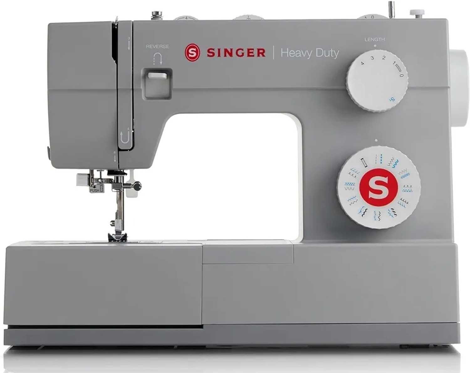 Image of SINGER 4423 Heavy duty Embroidery Sewing Machine 97 built-in stitches 800 SPM Gray