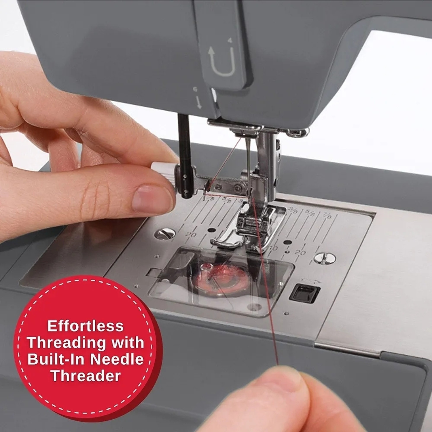 Image of SINGER 4423 Heavy duty Embroidery Sewing Machine 97 built-in stitches 800 SPM Gray