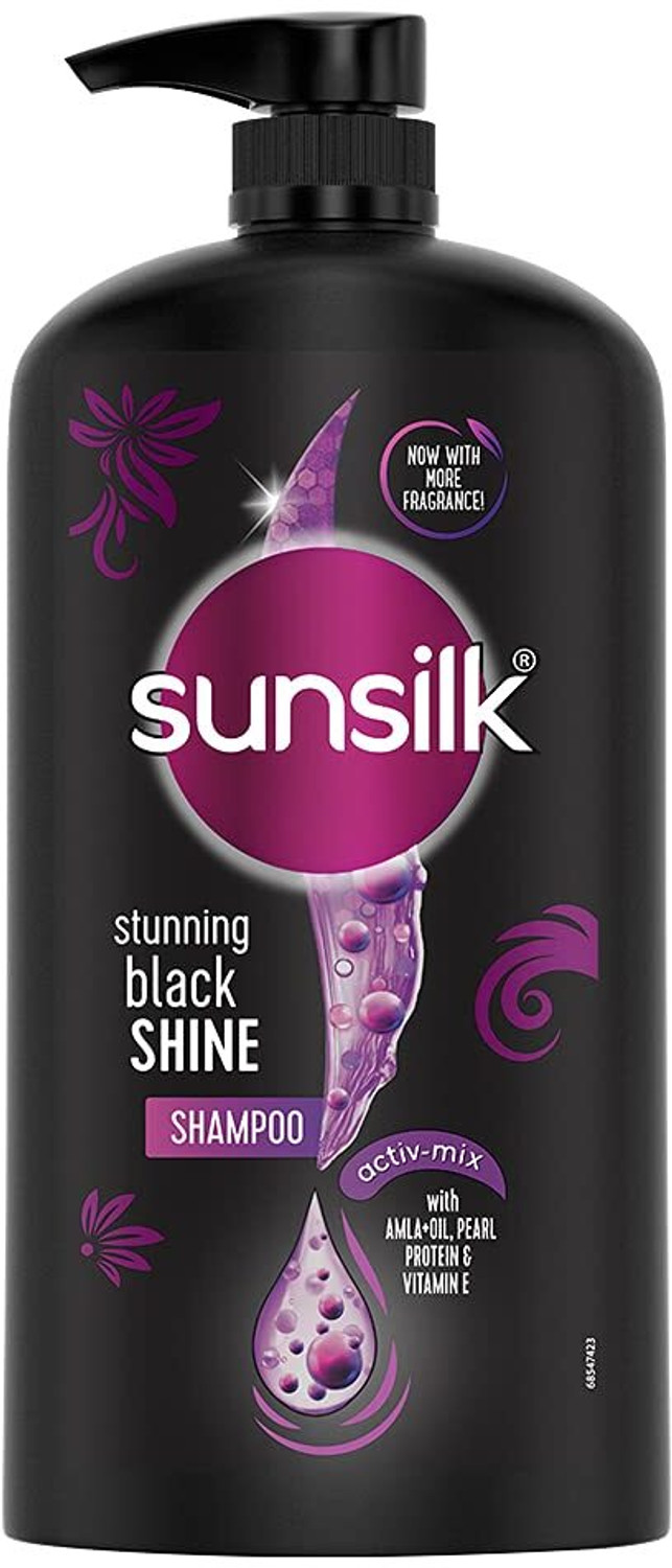 Image of SUNSILK SUN-SILK Stunning Black Shine Shampoo (1000 ml)