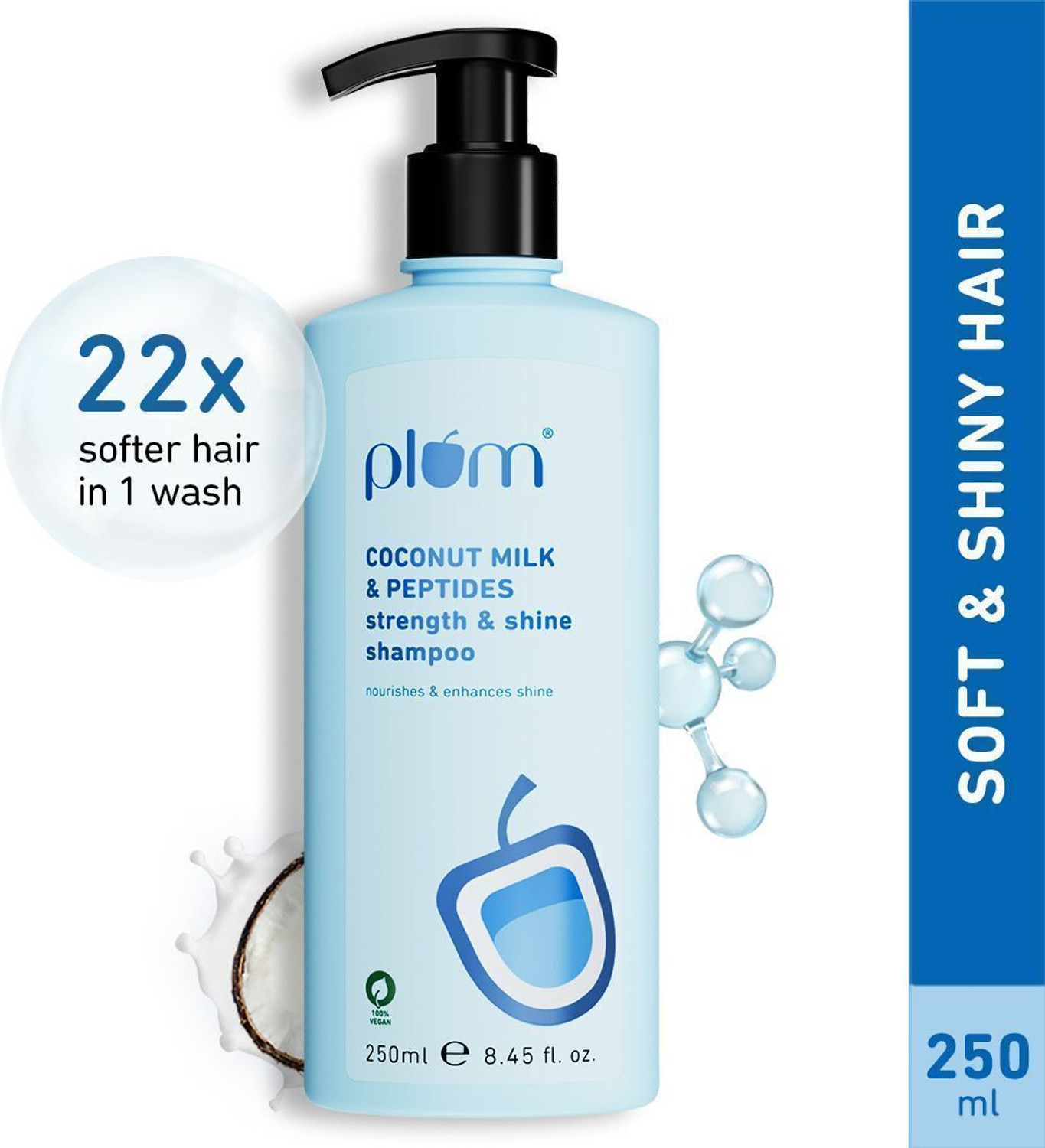 Image of Plum Hibiscus & Ceramides Long & Healthy Smoothing Shampoo, SLS free (75 ml)