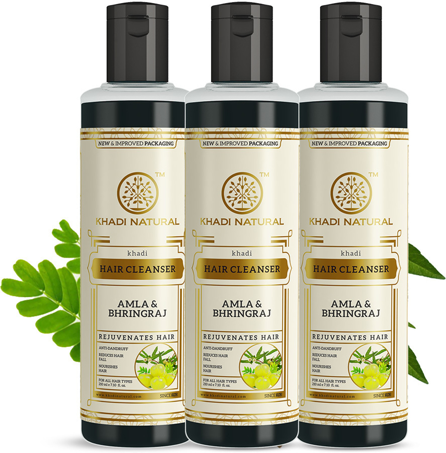 KHADI Amla & Bhringraj Cleanser/Shampoo (Pack of 3) - Image 5
