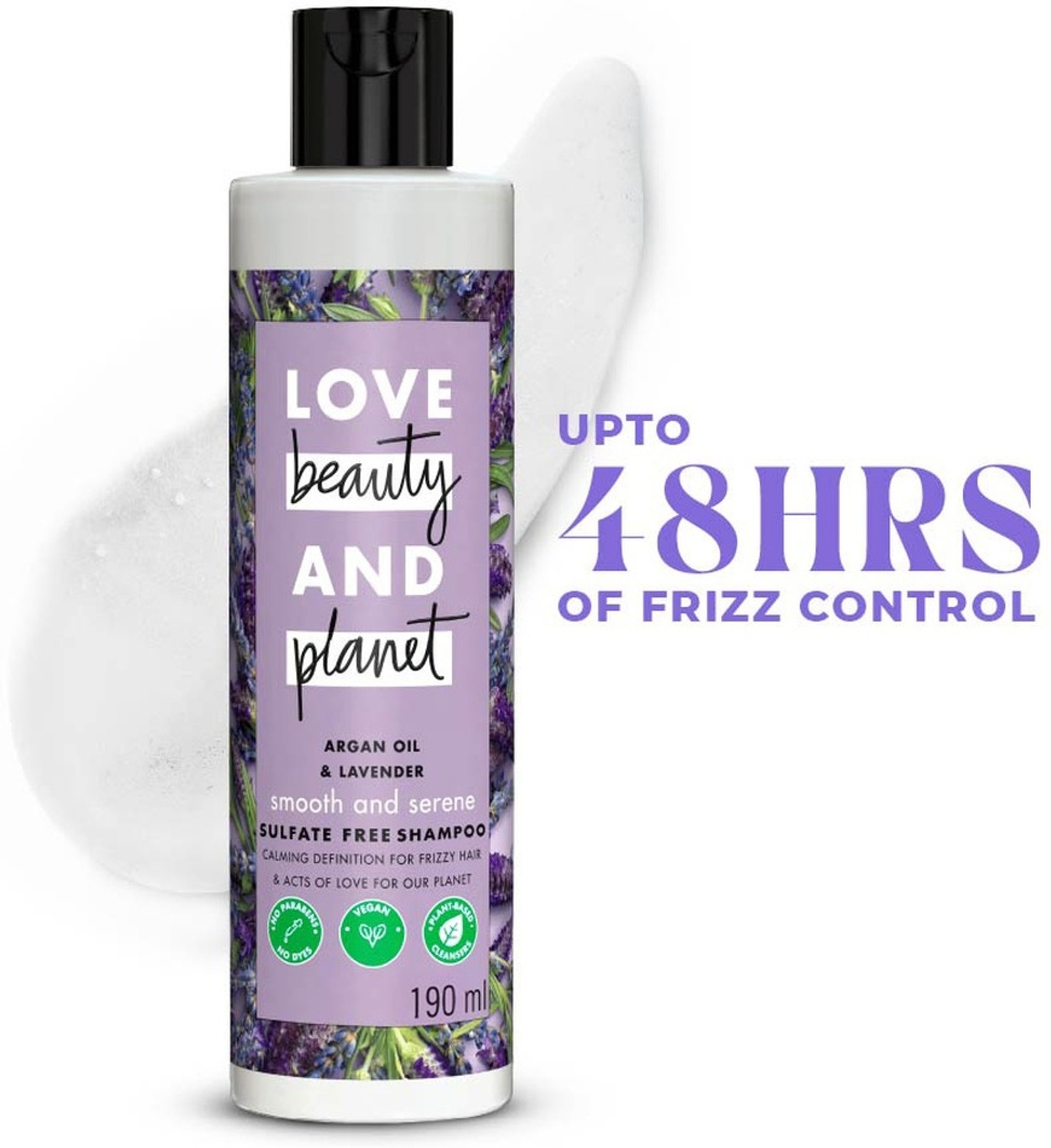 Love Beauty And Planet Argan Oil Lavender Sulfate Free Shampoo 200ml - Image 1