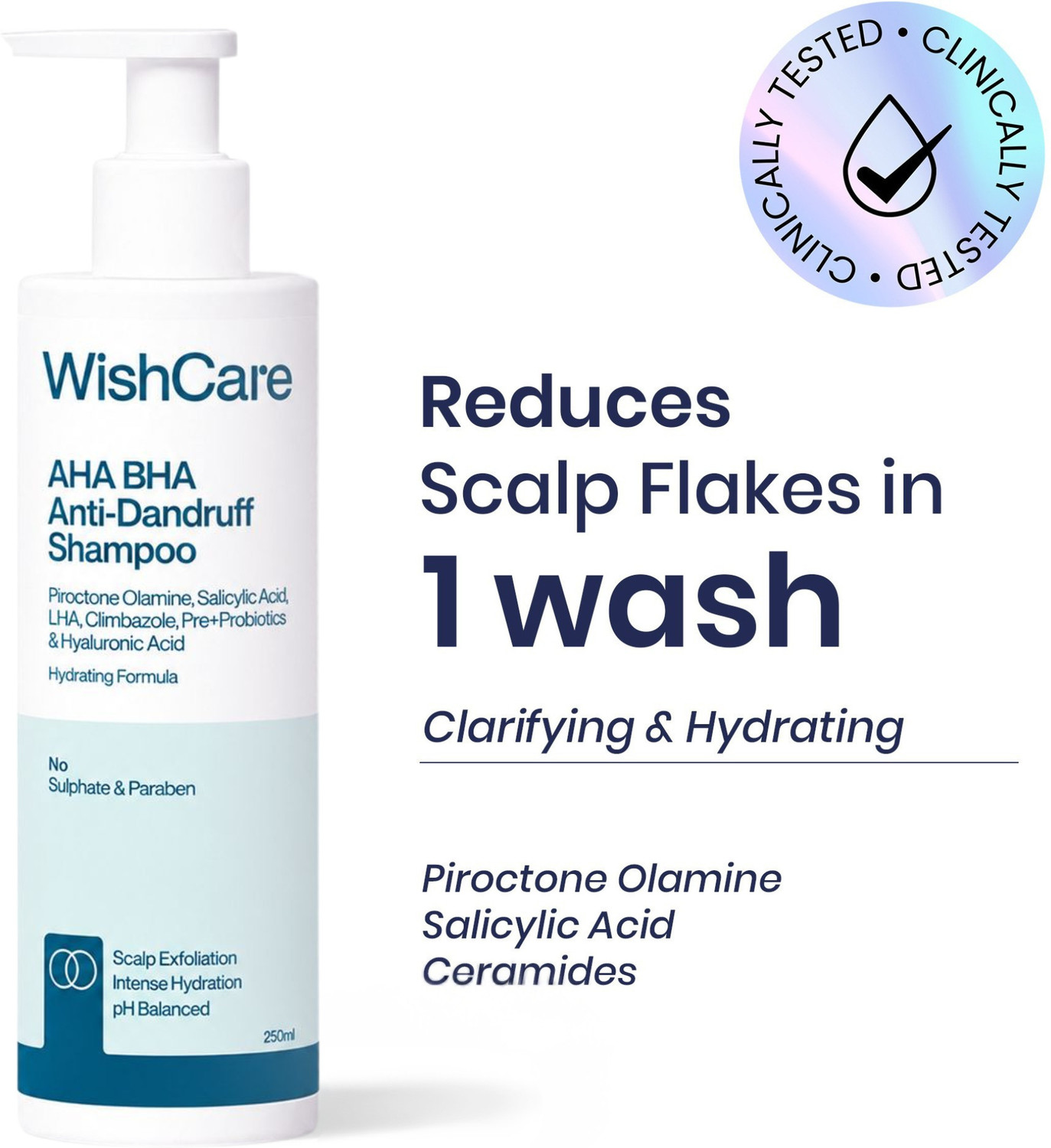 WishCare Hydrating Anti Dandruff Shampoo 120ml - Image 1