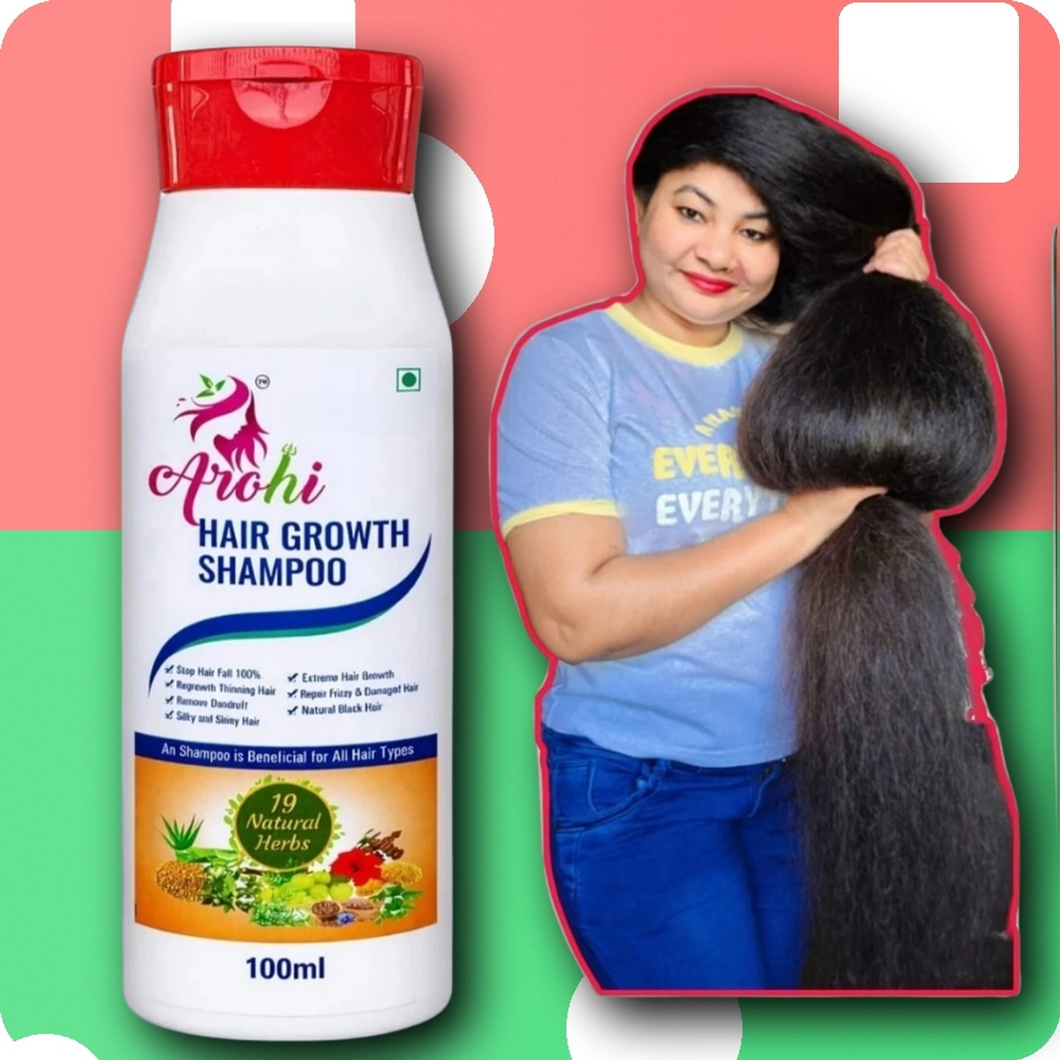 Image of Dr Venture Neem With Tulsi & Amla Shampoo Herbal Hair Wash Shampoo For Hair Loss And Dandruff Smooth & Silky 200 ml Pack of 2 (400 ml)