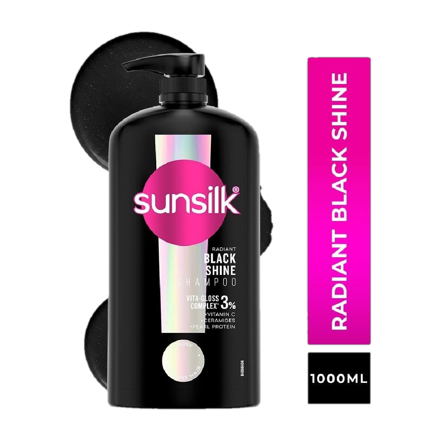 Image of SUNSILK SUN-SILK Stunning Black Shine Shampoo (1000 ml)