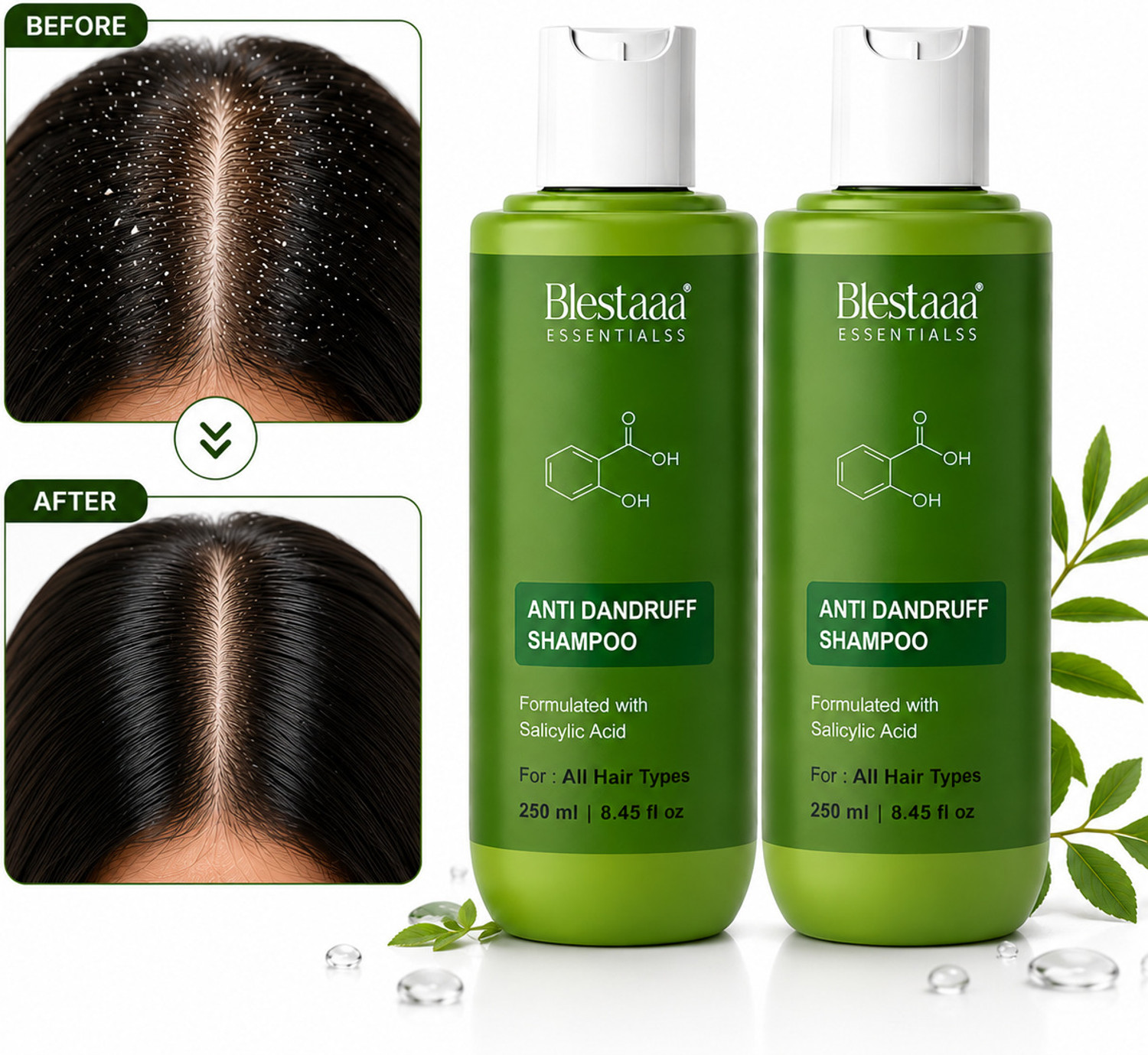 Image of DRONTIKA WILD & PURE Herbal Shampoo with Bhringraj & Amla (500 ml)