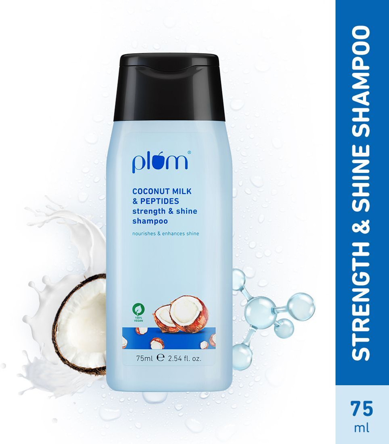 Image of Plum Hibiscus & Ceramides Long & Healthy Smoothing Shampoo, SLS free (75 ml)