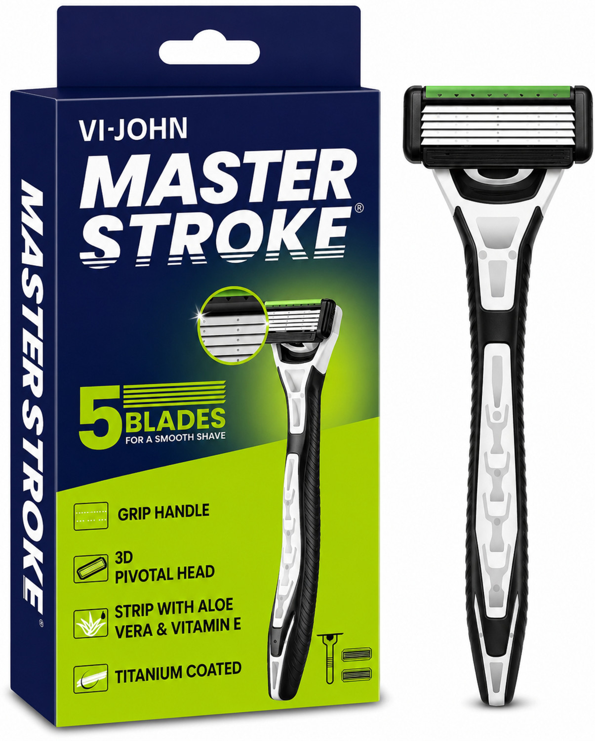 Image of BOMBAY SHAVING COMPANY Sensi Go 5 Premium 5-Blade Disposable Men's Razor - Free Post Shave Balm, Men (Pack of 2)