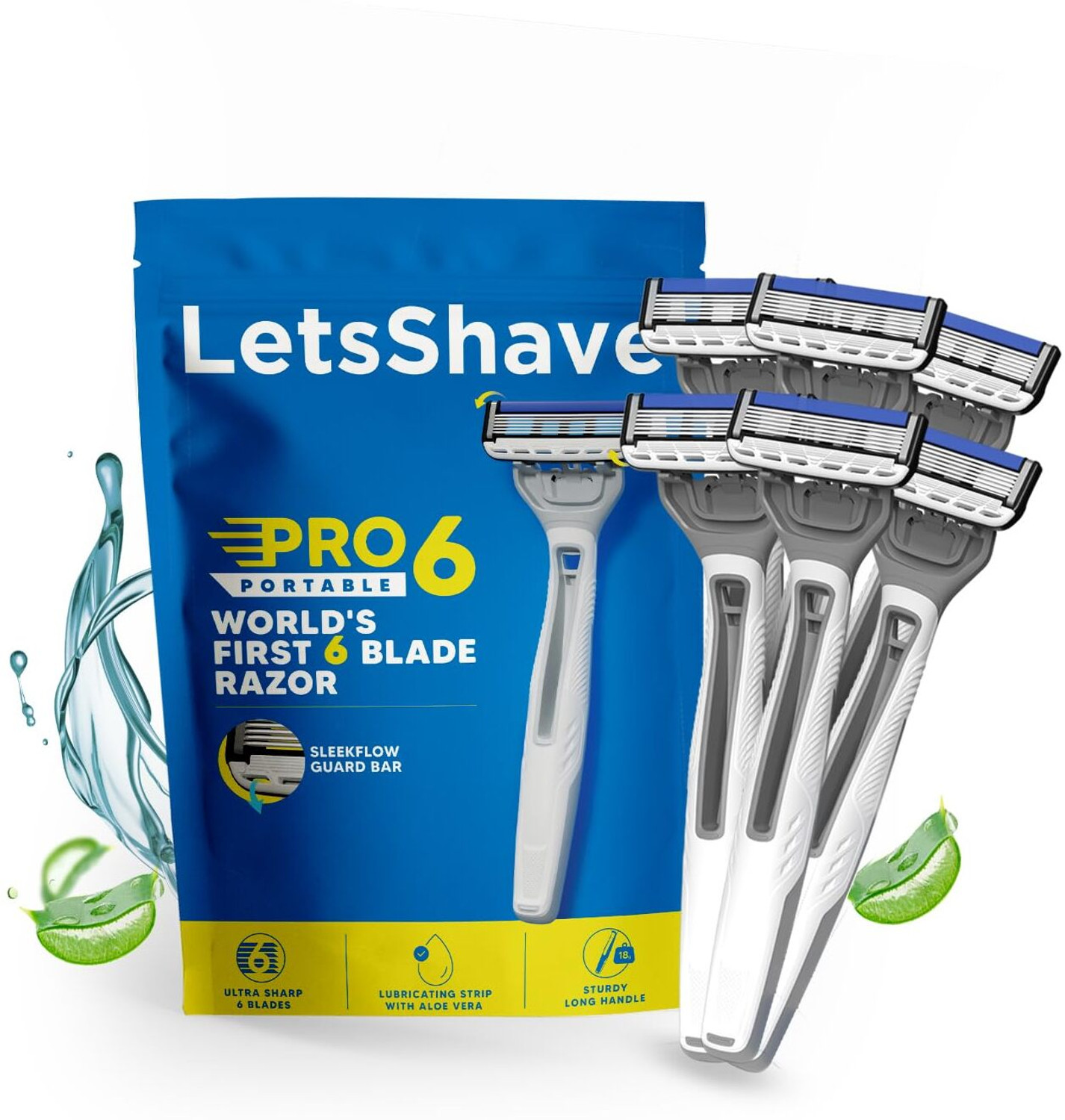 Image of LetsShave Intimate Razor for Men, Use & Throw Waterproof Pubic Hair & Groin Grooming, Men (Pack of 3)