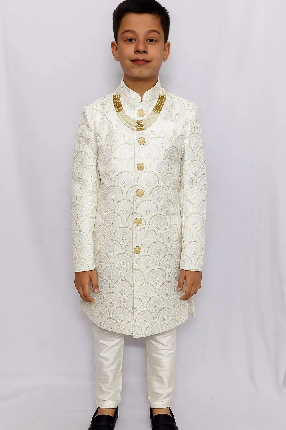 Image of Diamond Style Solid Sherwani