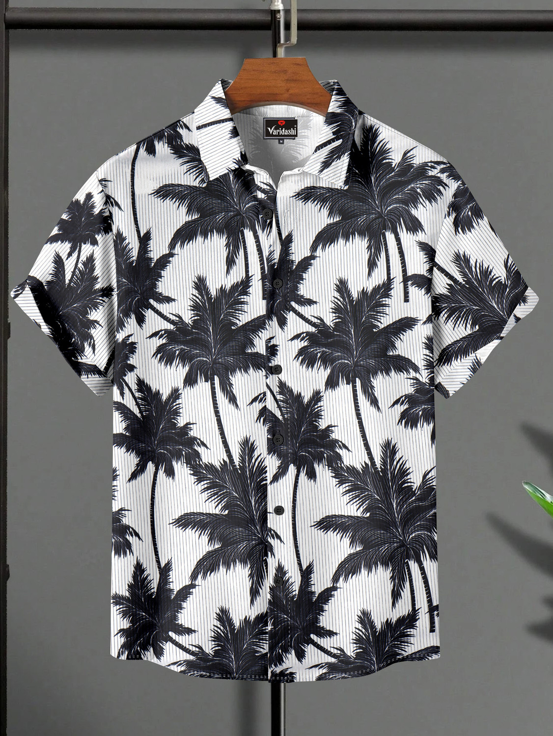 Image of Varidashi Men Regular Fit Printed Spread Collar Casual Shirt