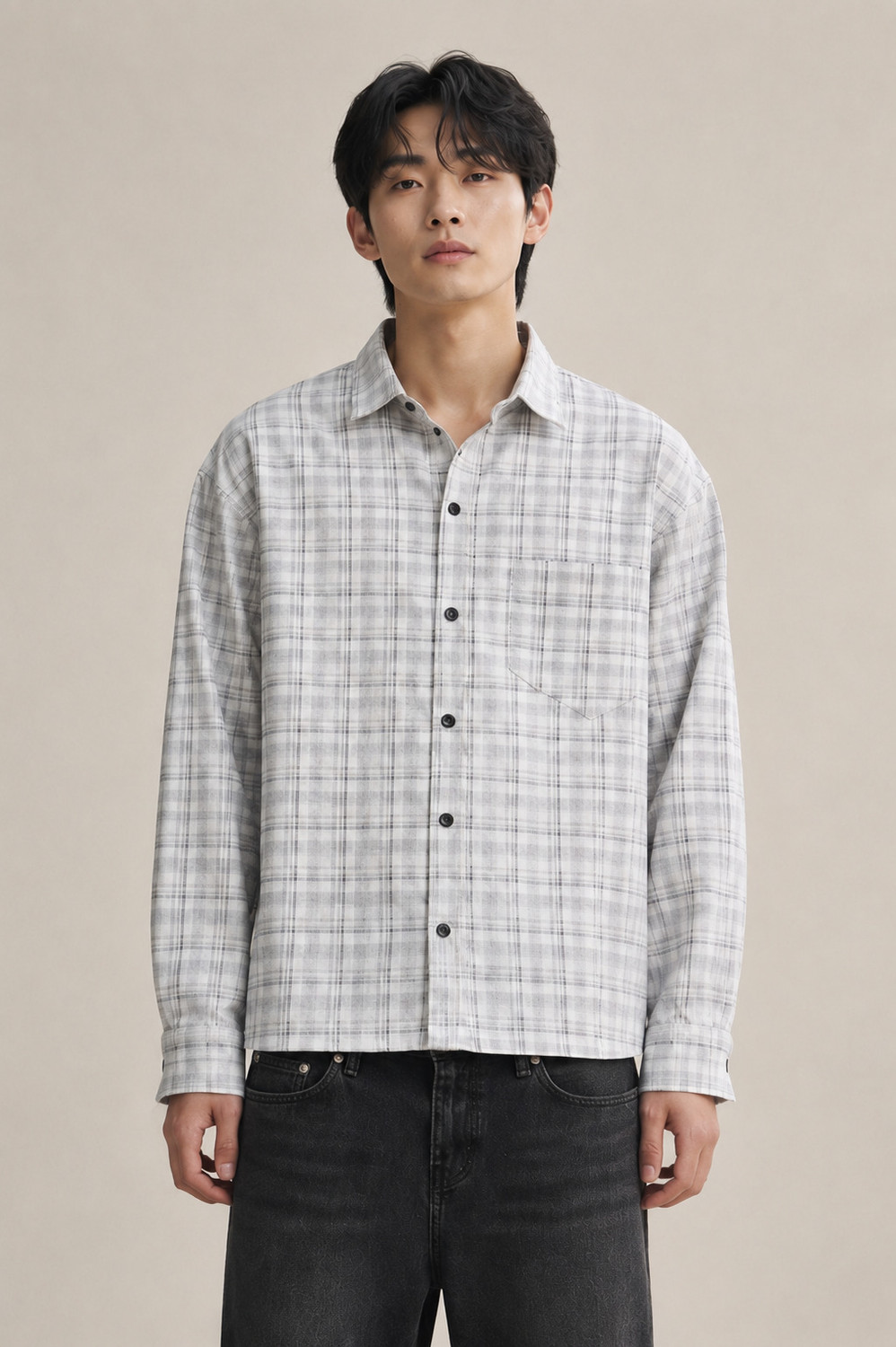 youngtrends Men Boxy Fit Checkered Casual Shirt - Image 1