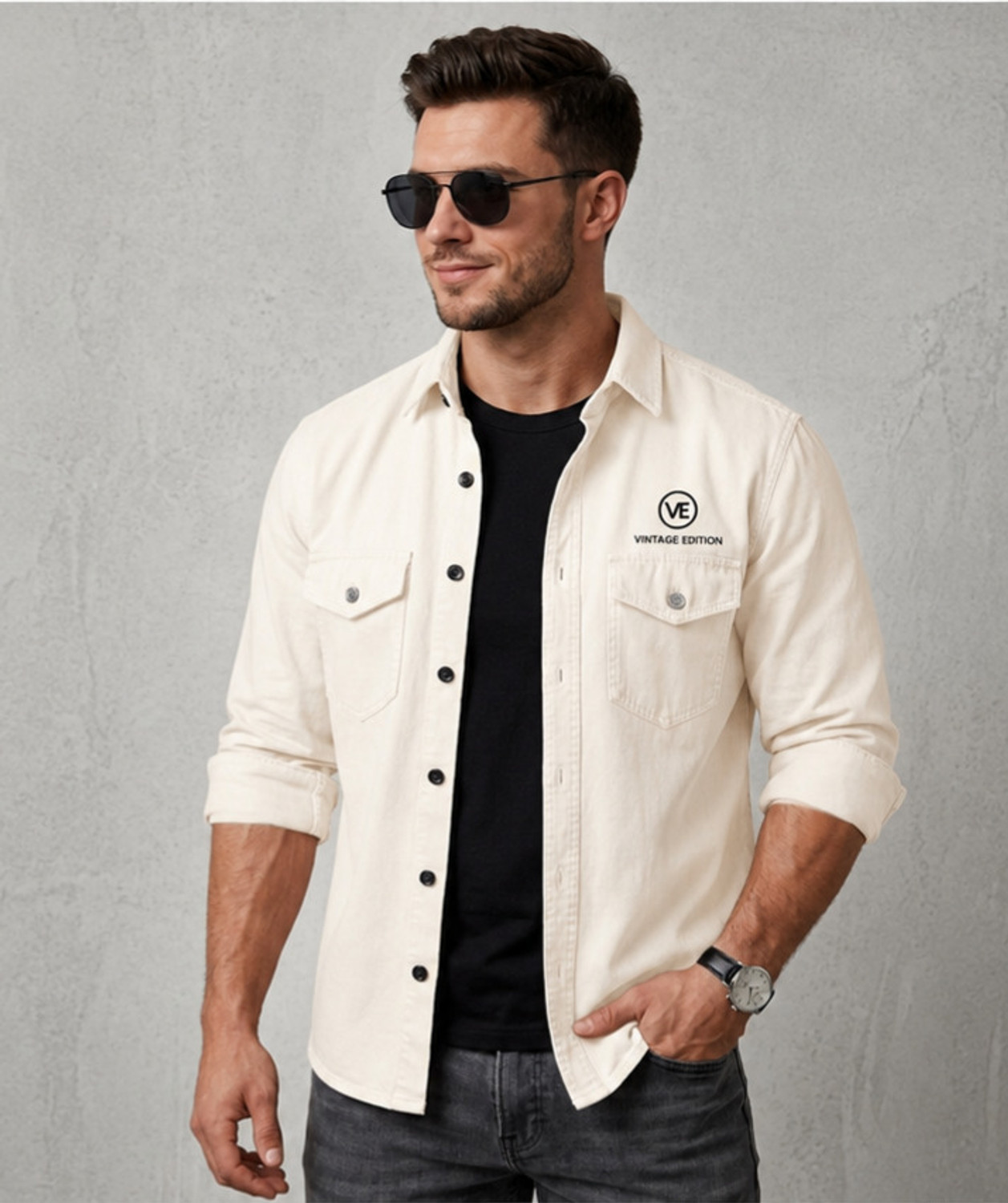 Image of Garry Richards Men Regular Fit Checkered Spread Collar Casual Shirt