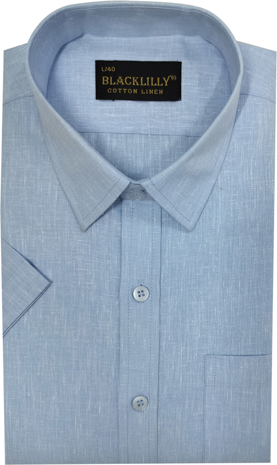Image of Loco Fashion Men Slim Fit Solid Spread Collar Formal Shirt