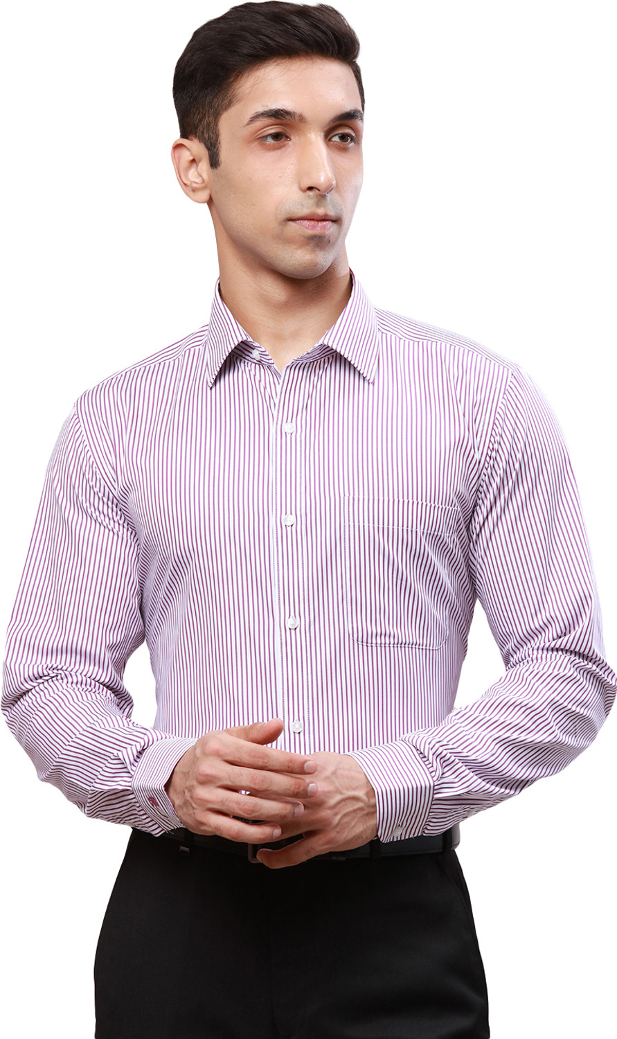 Image of Raymond Men Slim Fit Solid Formal Shirt
