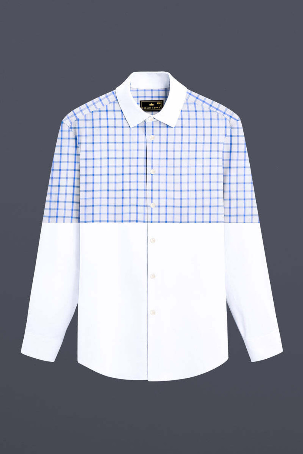 Image of french crown Men Regular Fit Self Design Casual Shirt
