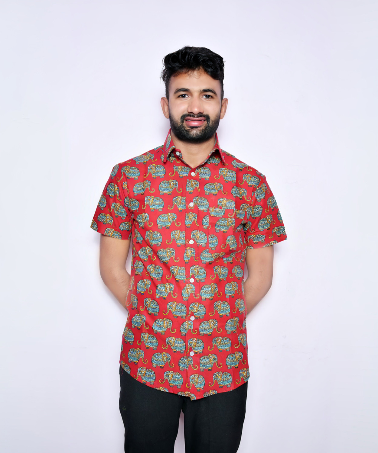 Image of shardha enterprise Men Regular Fit Printed Spread Collar Casual Shirt