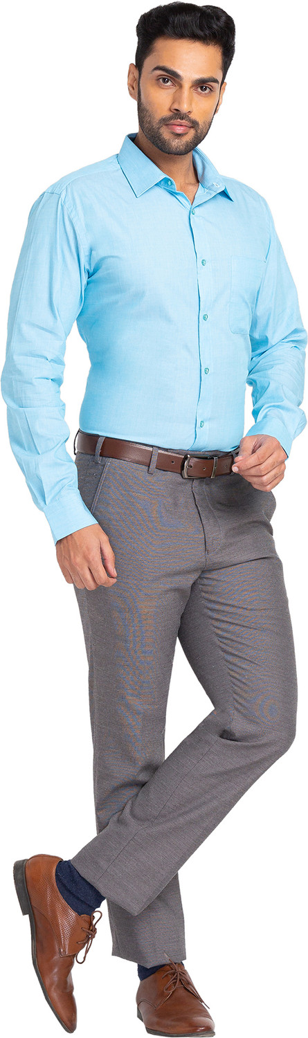 Image of Raymond Men Slim Fit Solid Formal Shirt