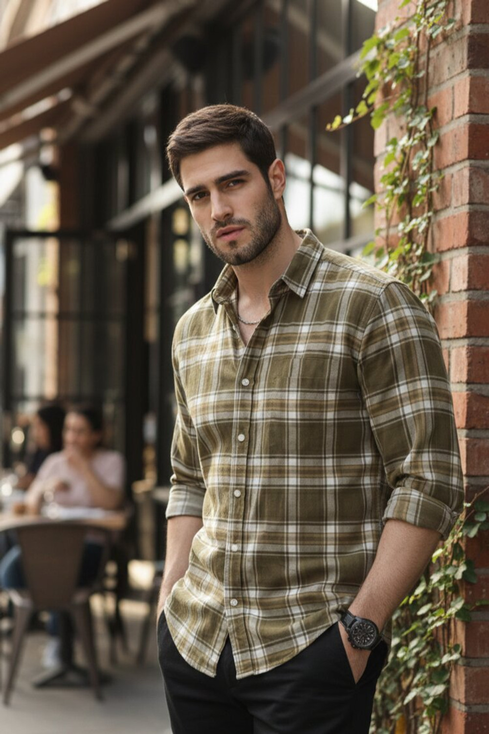 Image of Roadster Men Regular Fit Solid Spread Collar Casual Shirt