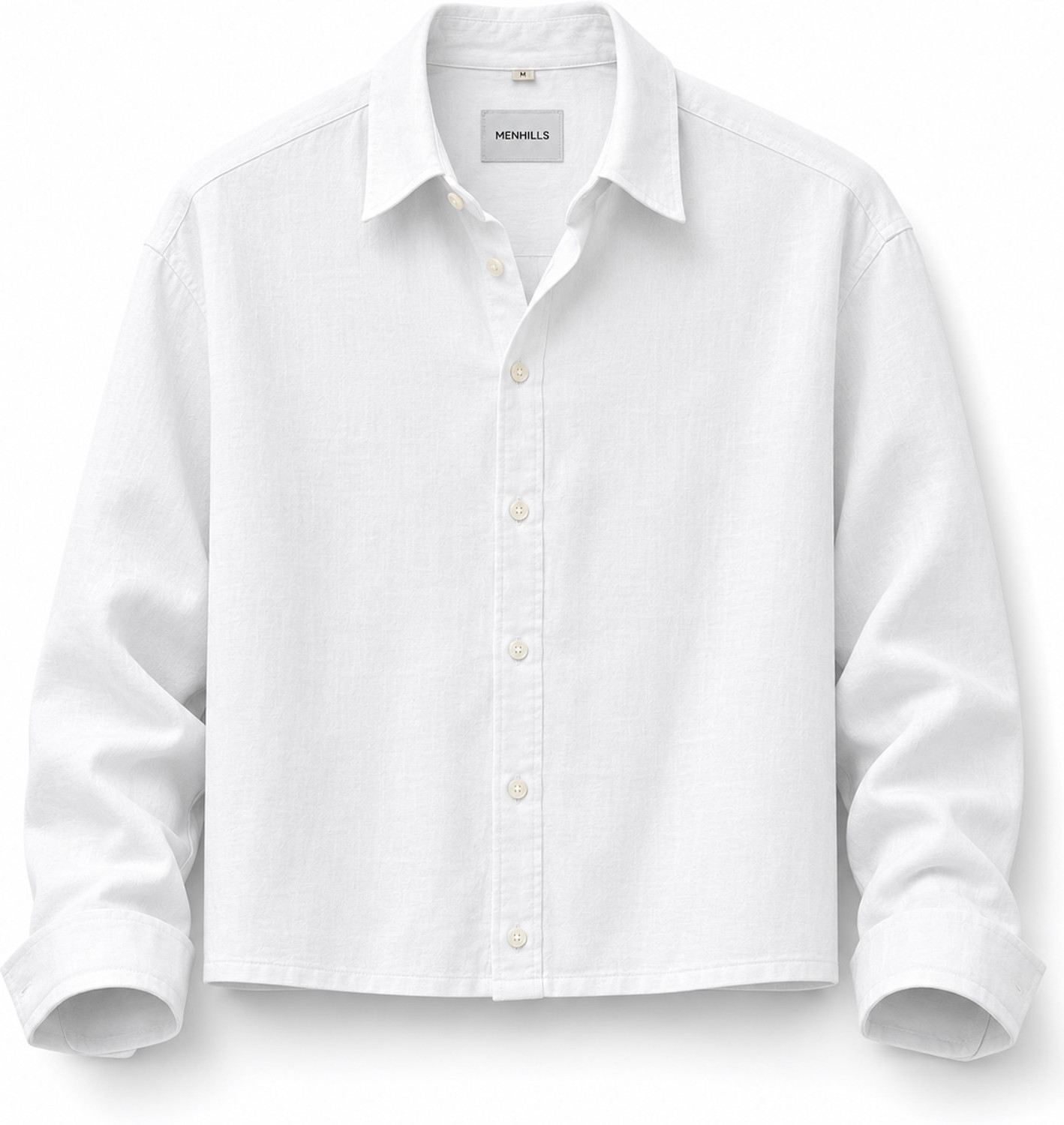 MENHILLS Men Boxy Fit Solid Spread Collar Casual Shirt - Image 1