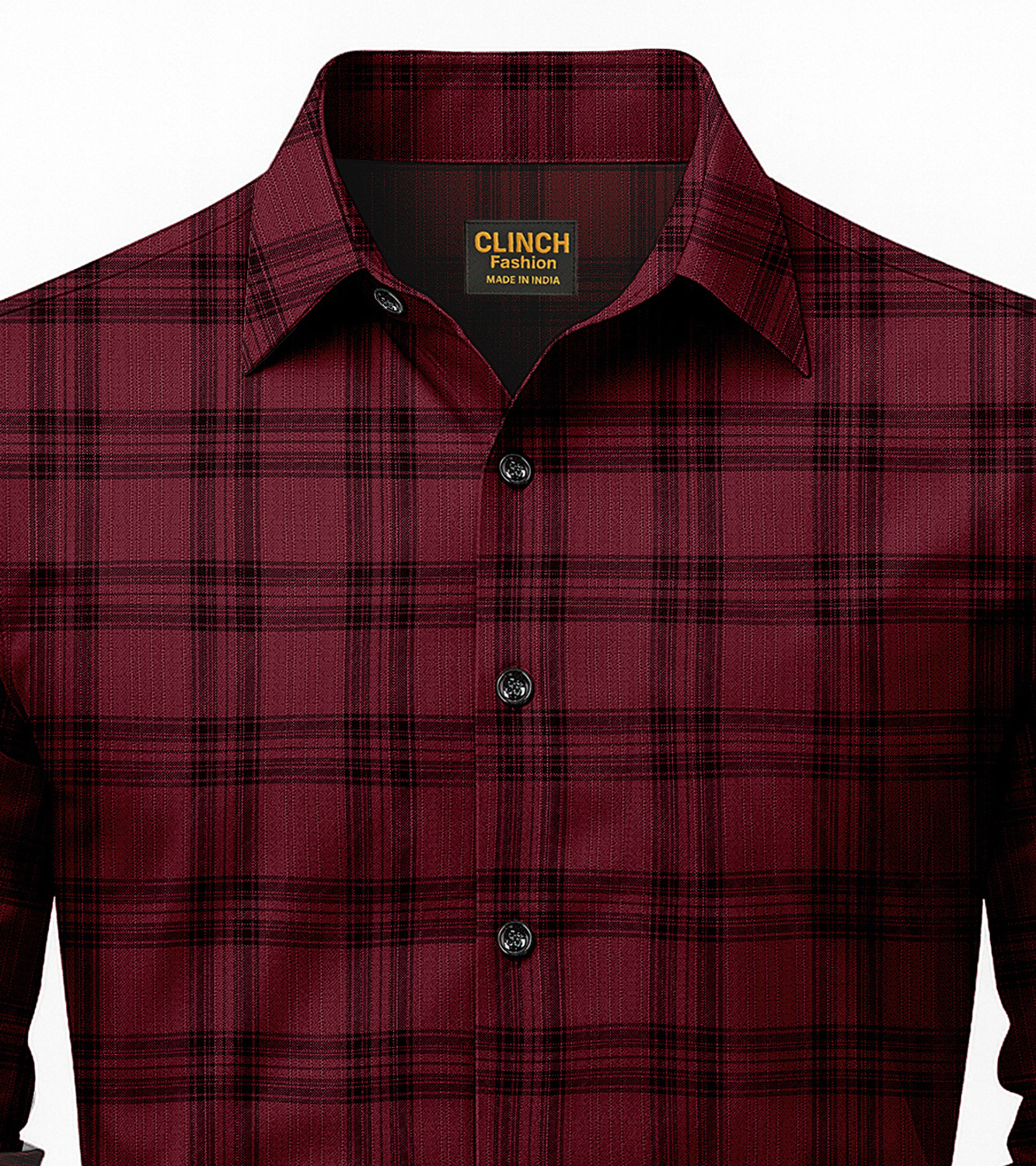 Image of clinch fashion Men Regular Fit Printed Slim Collar Casual Shirt