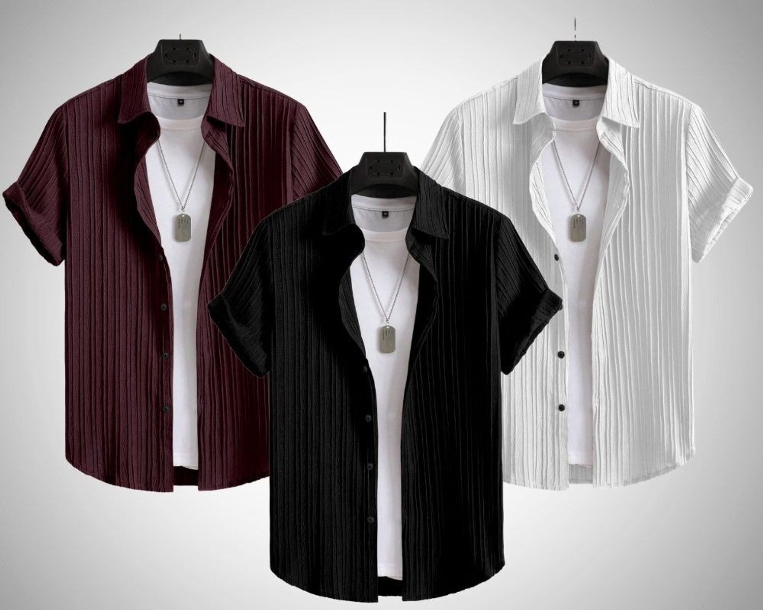 Image of EVERSHYNE TREND Men Regular Fit Striped Casual Shirt
