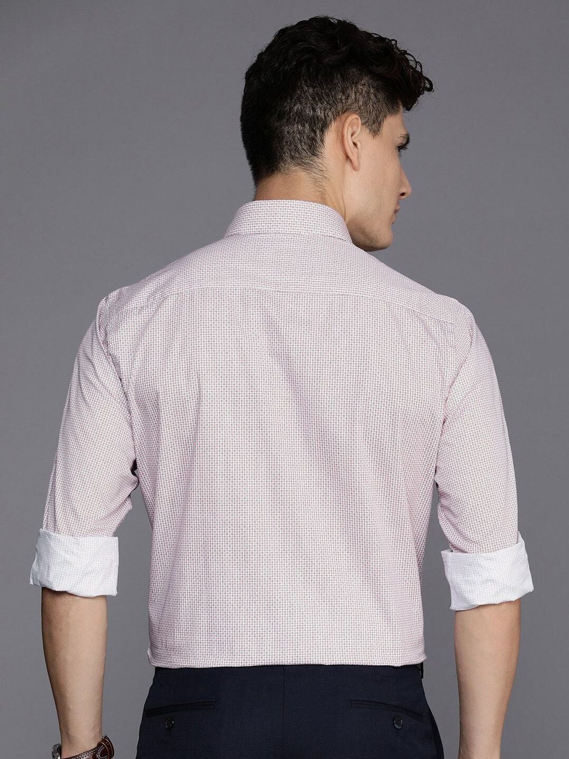 Image of Raymond Men Slim Fit Printed Formal Shirt