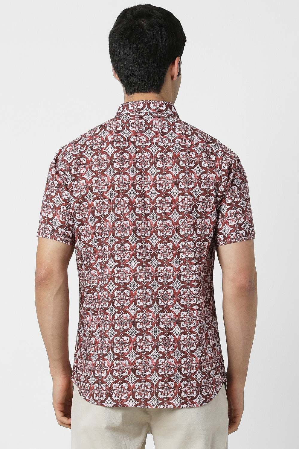 Image of VAN HEUSEN Men Slim Fit Printed Party Shirt