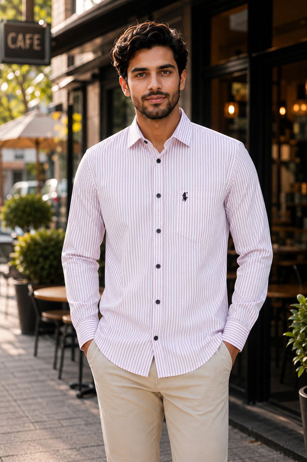 Image of Advance18 Men Slim Fit Solid Casual Shirt